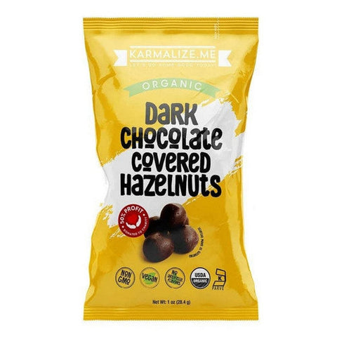 Karmalize.Me, Vegan Dark Chocolate Covered Hazelnuts, 1 oz Karmalize.Me