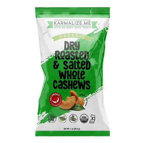 Karmalize.Me, Dry Roasted & Salted Whole Cashews, 1 Oz Karmalize.Me