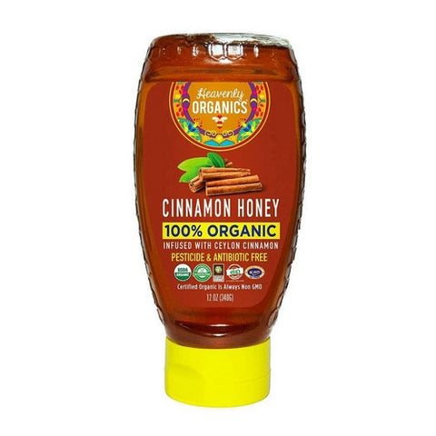 Heavenly Organics, Organic Raw Cinnamon Honey squeeze bottle, 12 Oz