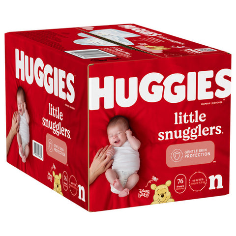 Huggies, Little Snugglers Baby Diapers Size Newborn, 76 Count (Case Of 1)