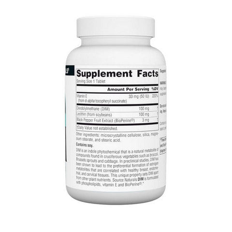 Source Naturals, Dim, 100 MG, (Diindolylmethane) 120 Tabs Source Naturals