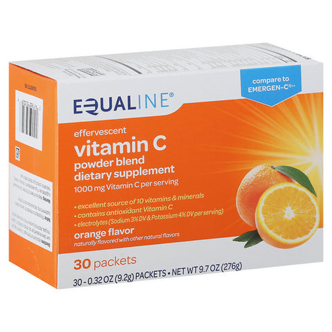 Equaline, Vitamin C Effervescent Orange Flavor, 30 Packets (Case Of 1)