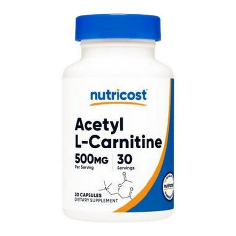 Nutricost, Acetyl L-Carnitine Capsules, 500 Mg, 30 Caps