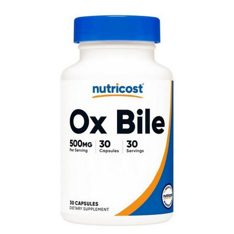 Nutricost, Ox Bile Capsules, 500 Mg, 30 Count