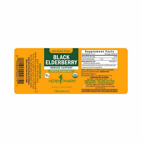 Herb Pharm, Black Elderberry Glycerite, 1 Oz Herb Pharm