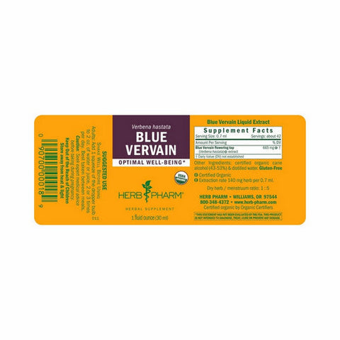 Herb Pharm, Blue Vervain Extract, 1 Oz Herb Pharm