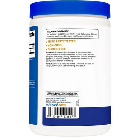 Nutricost, D-Aspartic Acid Powder Blue Raspberry, 300 Grams