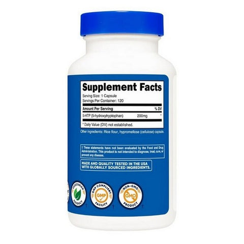 Nutricost, 5-HTP Capsules, 200 Mg, 120 Count