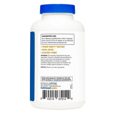 Nutricost, Apple Cider Vinegar Capsules, 500 Mg, 240 COunt