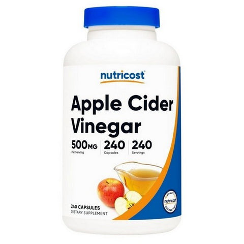Nutricost, Apple Cider Vinegar Capsules, 500 Mg, 240 COunt
