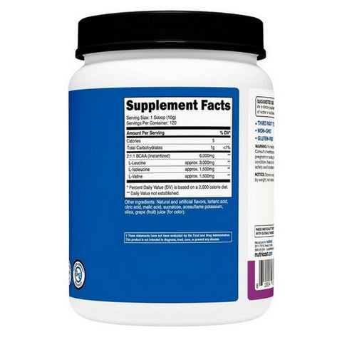 Nutricost, BCAA Powder Grape, 120 Servings