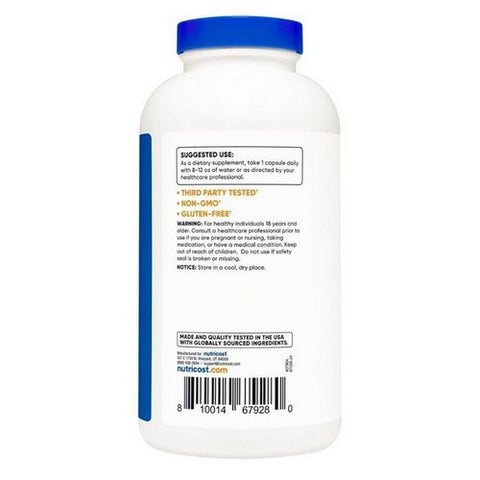 Nutricost, L-Arginine Capsules, 500 Mg, 300 Capsules