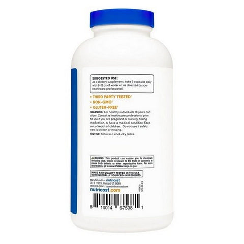 Nutricost, Psyllium Husk Capsules, 500 Mg, 500  Count