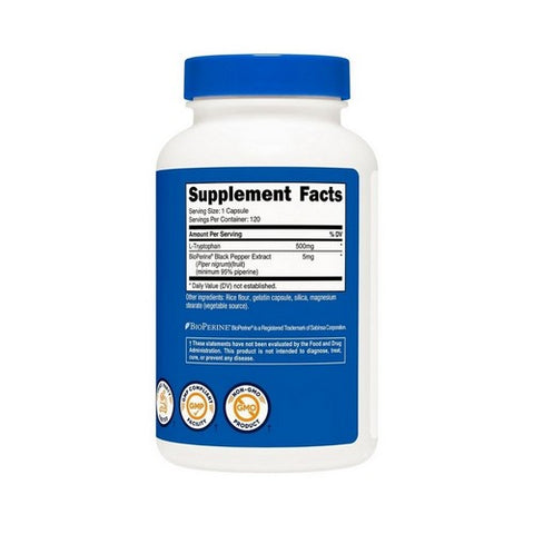 Nutricost, L-Tryptophan Capsules, 500 Mg, 120 Count