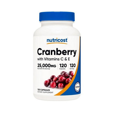 Nutricost, Cranberry Extract Capsules, 25,000 Mg, 120 Count