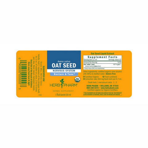 Herb Pharm, Oat Seed, 1 Oz Herb Pharm
