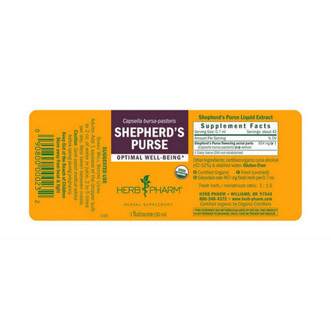 Herb Pharm, Shepherd'S Purse, 1 Oz Herb Pharm