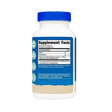 Nutricost, Lion'S Mane Mushroom, 2100 Mg, 90 Caps Nutricost