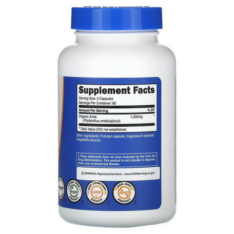 Nutricost, Amla Capsules MWO, 1000 Mg, 120 Count