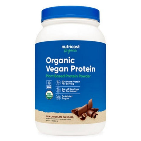 Nutricost, Organic Vegan Protein Chocolate, 5 Lbs