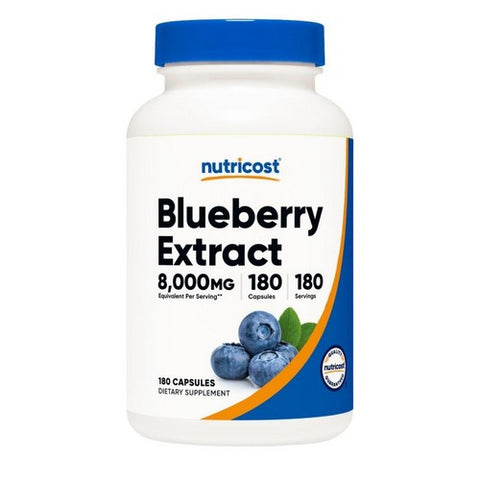 Nutricost, Blueberry Extract 50:1 Capsules, 8,000 Mg, 180 Count