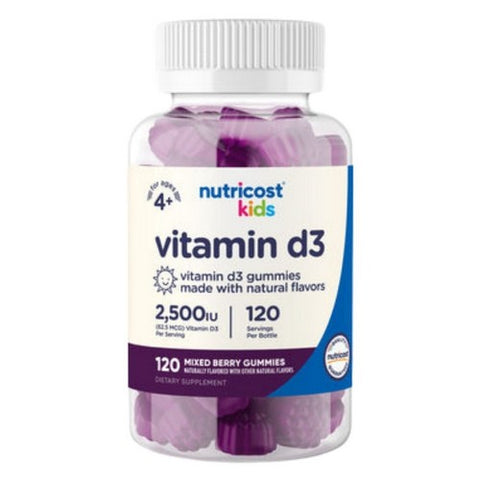 Nutricost, Kids Vitamin D3 Gummies, 2,500 IU, 120 Count