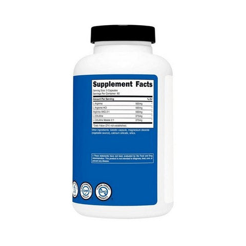 Nutricost, Performance Nitric Oxide Booster, 2250 Mg, 180 Caps Nutricost