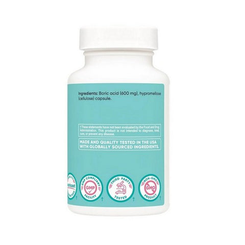 Nutricost, Women Boric Acid Suppository Capsules, 600 Mg, 30 Count