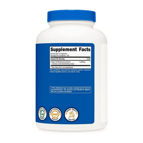 Nutricost, Turkey Tail Mushroom, 1200 Mg, 240 Caps