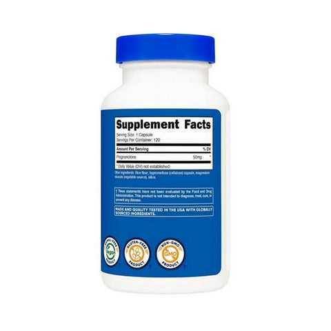 Nutricost, Pregnenolone Capsules, 50 Mg, 120 Count