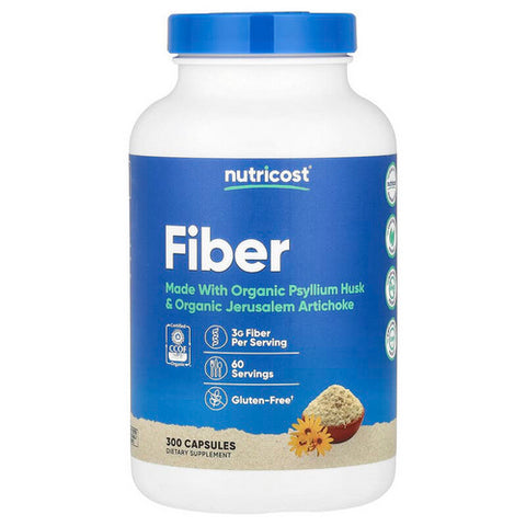 Nutricost, Fiber Capsules MWO, 600 Mg, 300 Capsules