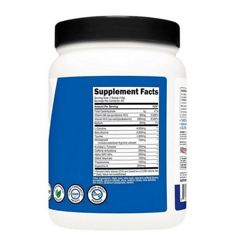 Nutricost, Preworkout Complex Blue Raspberry, 60 Servings