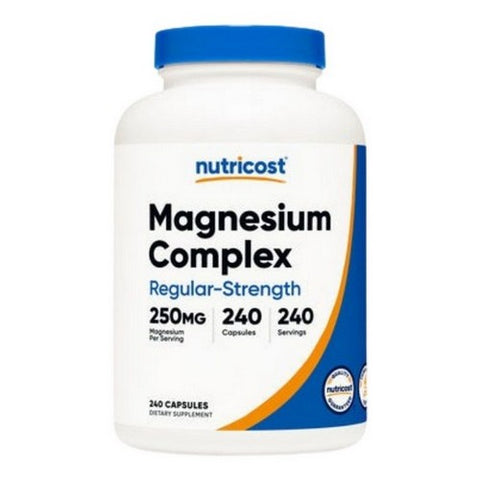 Nutricost, Magnesium Complex Capsules Regular Strength, 250 Mg, 240 Count
