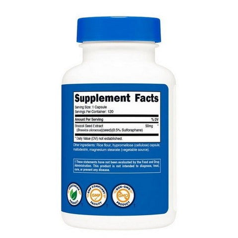 Nutricost, Sulforaphane Glucosinolate Capsules, 50 Mg, 120 Count Nutricost
