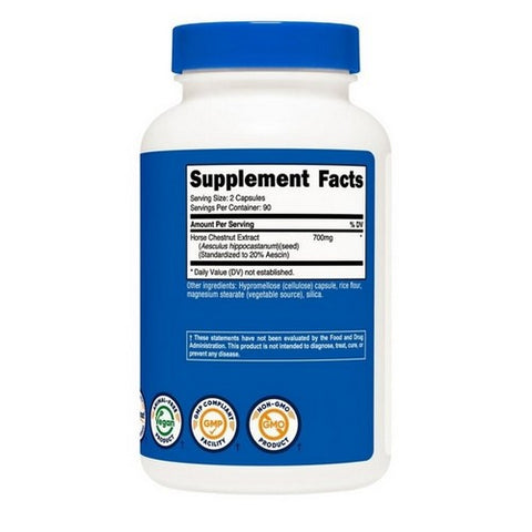 Nutricost, Horse Chestnut Capsules, 700 Mg, 180 Count