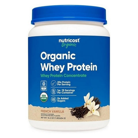 Nutricost, Organic Whey Protein Powder French Vanilla, 1 Lb