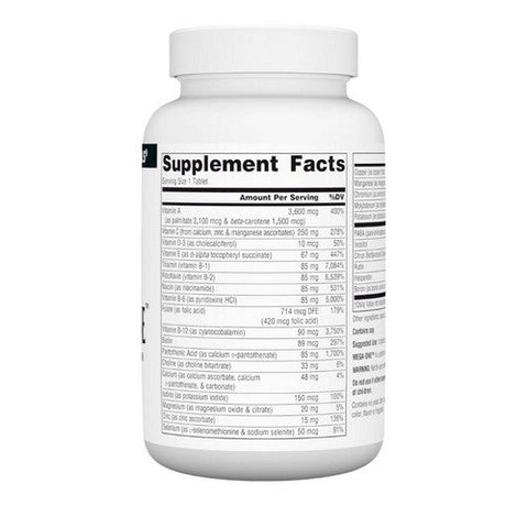 Source Naturals, Mega-One Multi-Vitamin Iron Free, 60 Tabs Source Naturals