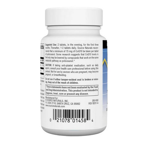 Source Naturals, Policosanol, 10 MG, 120 Tabs