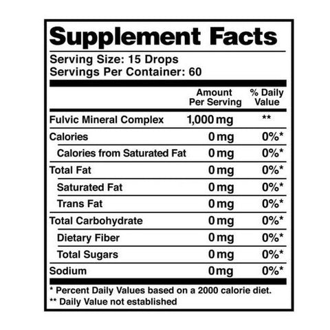 Blk Functional Beverages, Fulvic Mineral Drops, 2 Oz Blk Functional Beverages