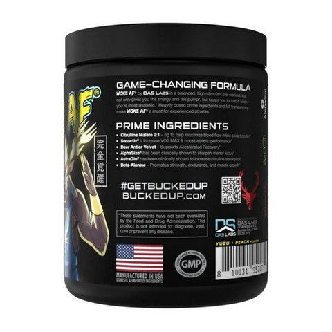 Bucked Up, Woke AF Anime Yuzu Peach, 12.6 Oz Bucked Up