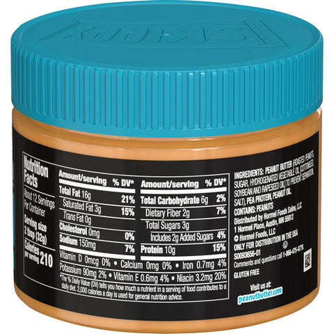 Skippy, Peanut Butter Blended With Plant Protein Creamy, 14 Oz (Case Of 6)