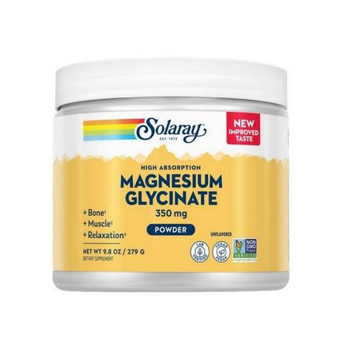 Solaray, High Absorption Magnesium Glycinate Powder Unflavoured, 350 Mg, 9.8 Oz