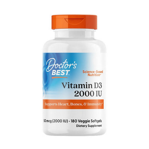 Doctors Best, Vitamin D3, 50 Mcg (2,000 IU), 180 Veggie Softgels