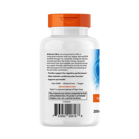 Doctors Best, Vegan Omega-3, 2000 Mg, 60 Veggie Softgels
