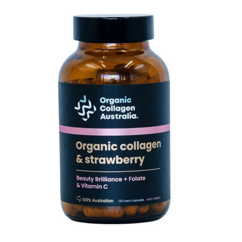 Organic Collagen Australia, Pure Collagen With Strawberry, 120 Capsules