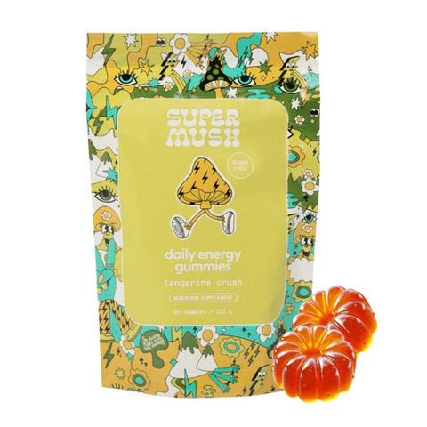 SuperMush, Daily Energy Mushroom Vegan Supplement, 60 Gummies