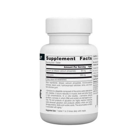 Source Naturals, L-Carnosine, 500 MG, 30 Tabs Source Naturals