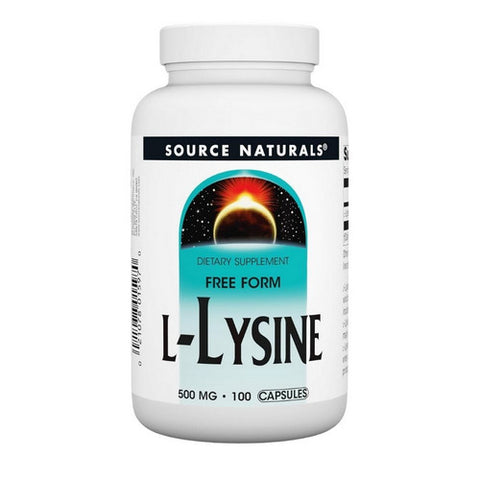 Source Naturals, L-Lysine, 500 MG, 100 Caps