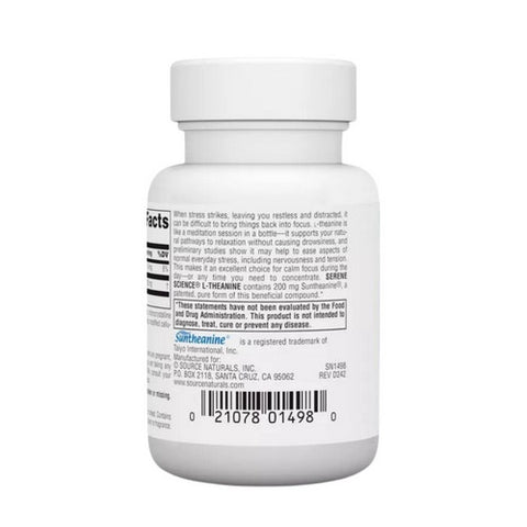 Source Naturals, L-Theanine, 200 mg, 30 Tabs