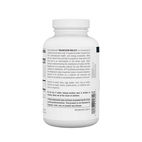 Source Naturals, Magnesium Malate, 200 Caps
